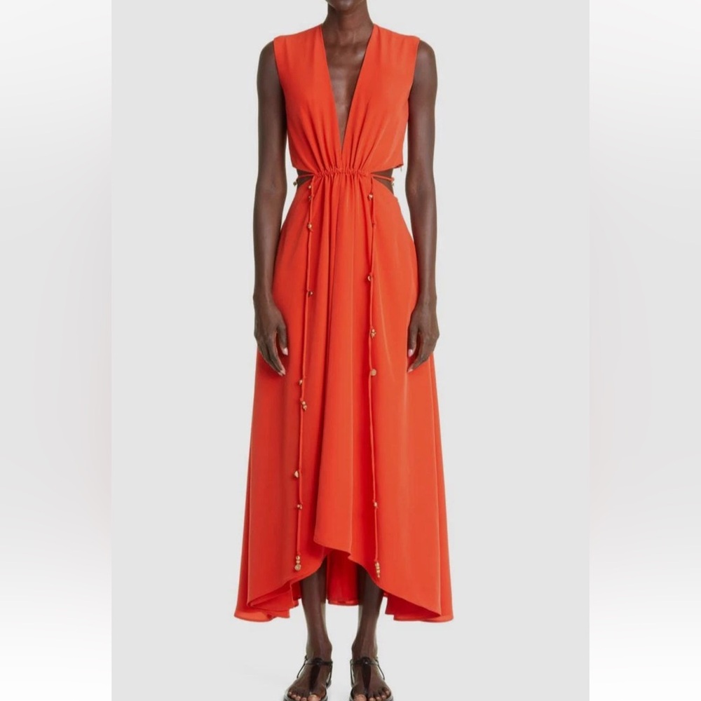 Altuzarra Vibrant Orange High Low Dress